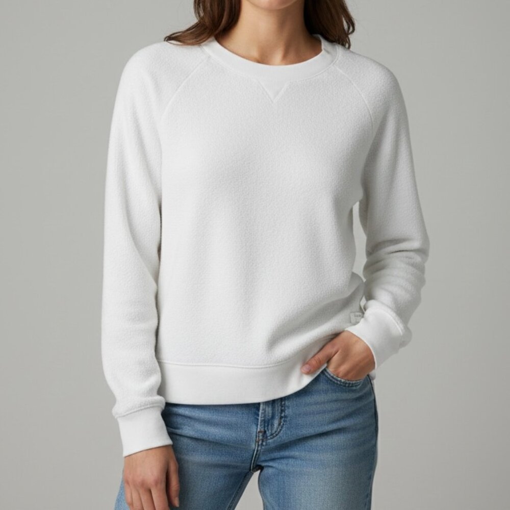 Southern Tide Women's XS All White Crewneck Pullover Cozy Sweater